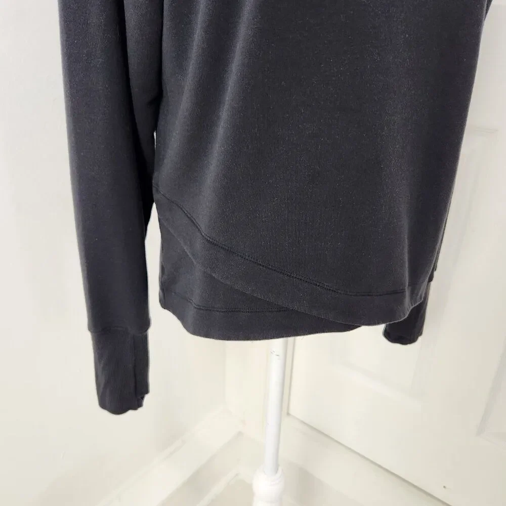 Athleta Sweatshirt Womens S Black Solitude Jersey Knit Pullover Loungewear Comfy - Picture 3 of 16